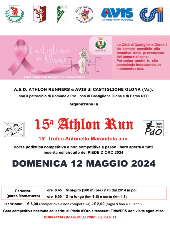 15ª Athlon Run 2024 Castiglione Olona